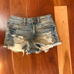 American Eagle distressed denim shorts